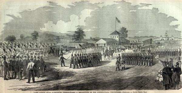 Illustration of Camp Curtin from September, 1862 issue of Harper’s Weekly.