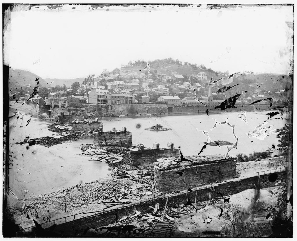 View of Harper’s Ferry taken in 1862. The 2nd Vermont Infantry spent part of 1864 camped near the town.