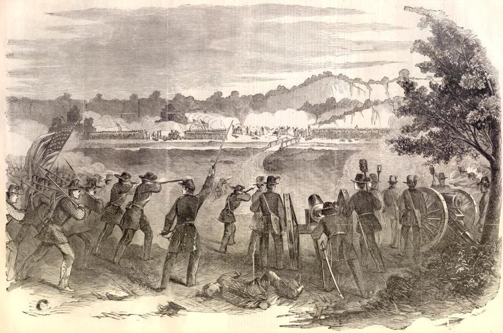 Illustration from Harper’s Weekly of the Battle of Carthage.