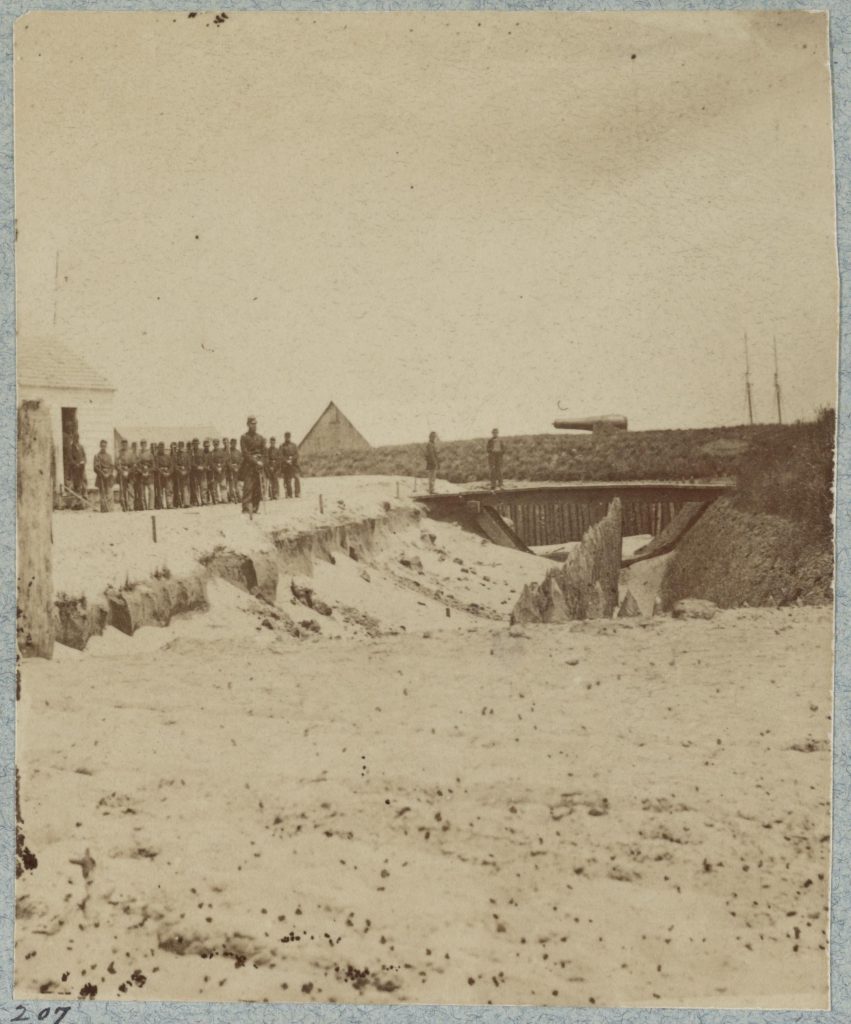 Photo of Fort Wallace, Hilton Head taken after the Battle of Port Royal in November, 1861.