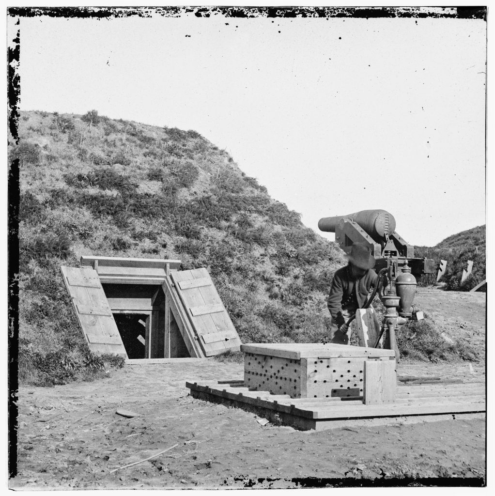 Confederate Defenses at Fort Darling, Drewry’s Bluff, Virginia.