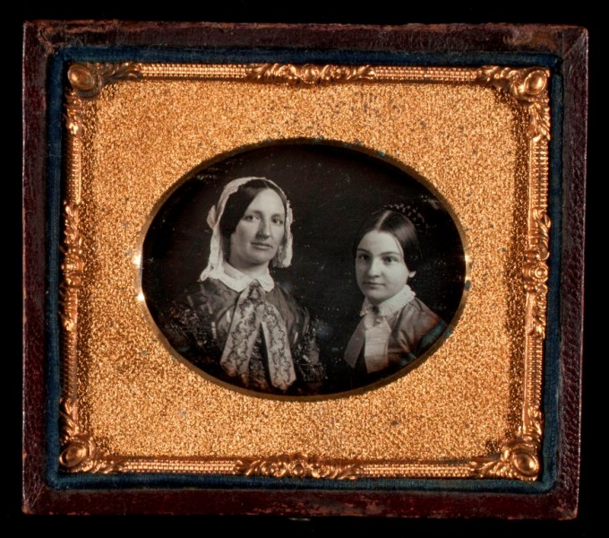 Daguerreotype of Laura (Prime) Jay and Laura Jay, the mother and sister of John Clarkson Jay.