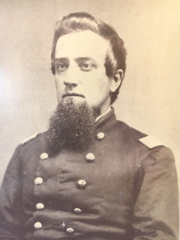 Photo of Abraham Crumbecker of the 32nd Ohio Infantry.