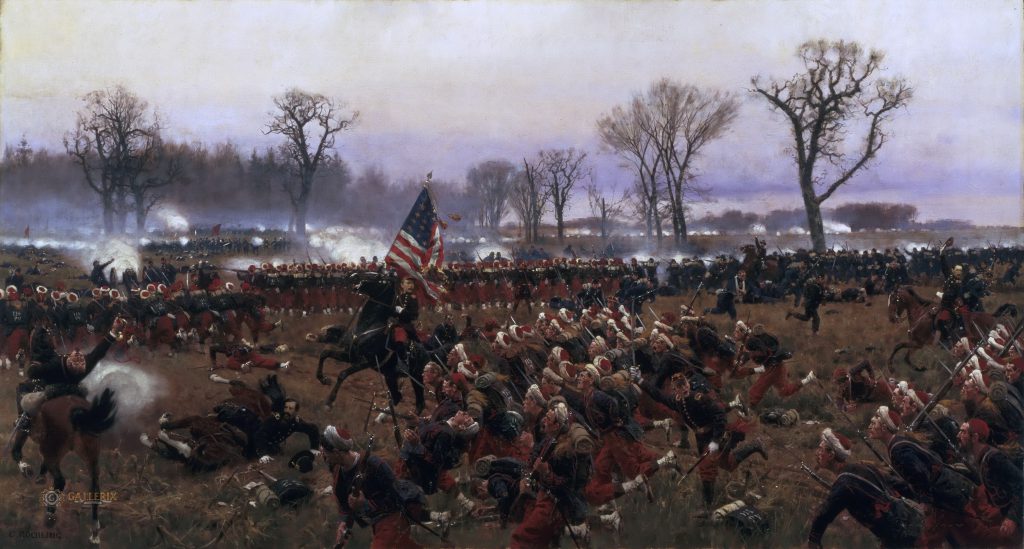 Painting of the Battle of Fredericksburg depicting the 114th Pennsylvania Infantry by Carl Rochling.