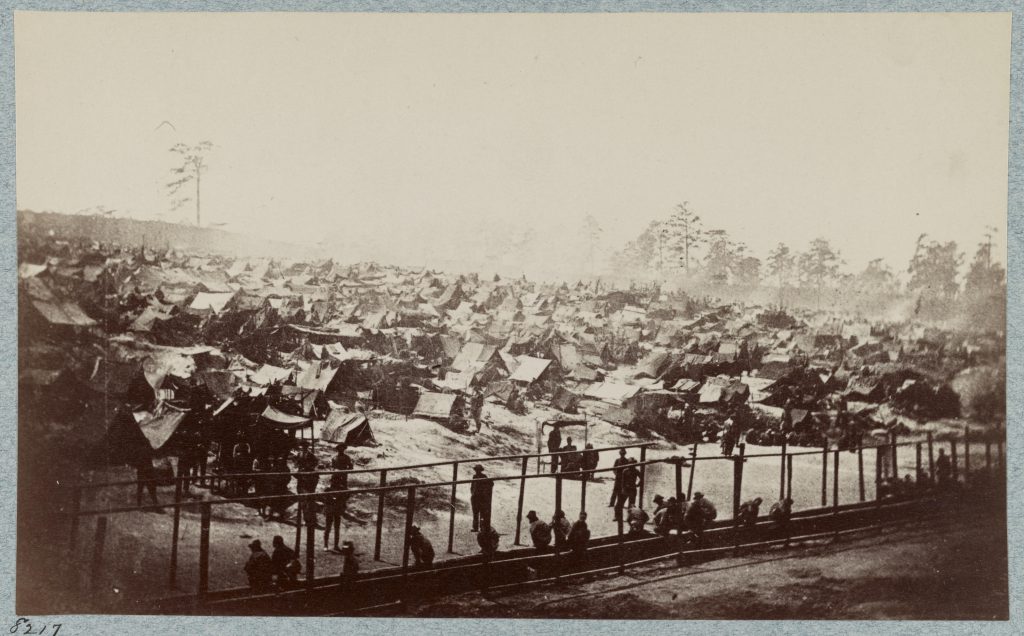 Photo of Andersonville Prison, Georgia taken on August 17, 1864 during the time Martin Culver and many other men of the 16th Connecticut Infantry were incarcerated there.
