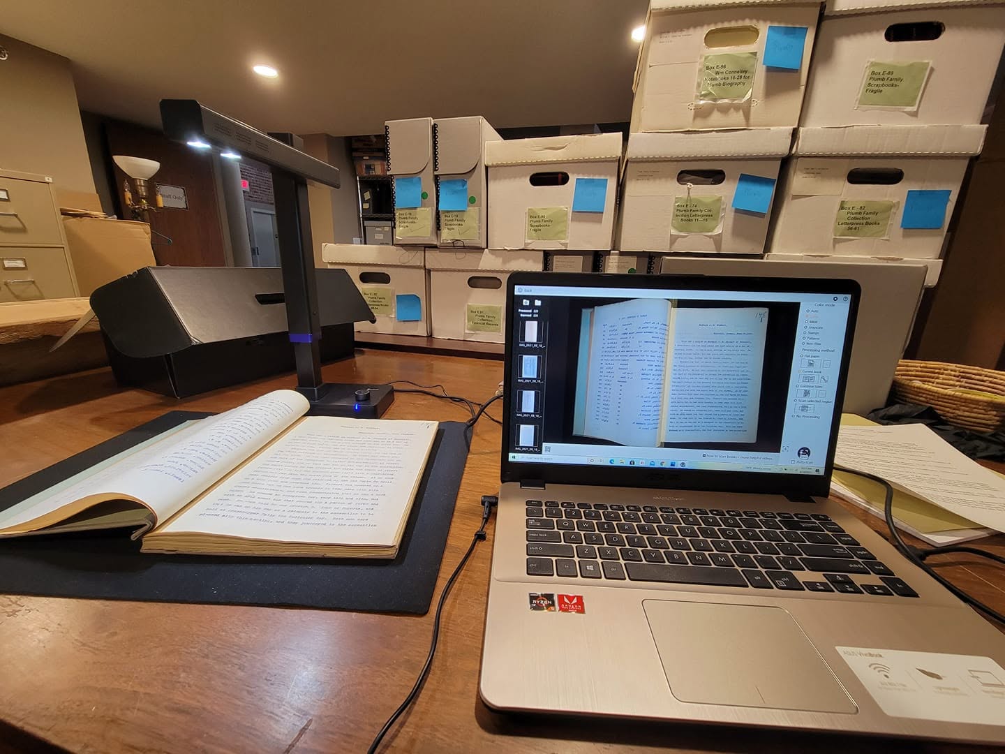 Digitizing Diaries and Books with an Overhead Scanner